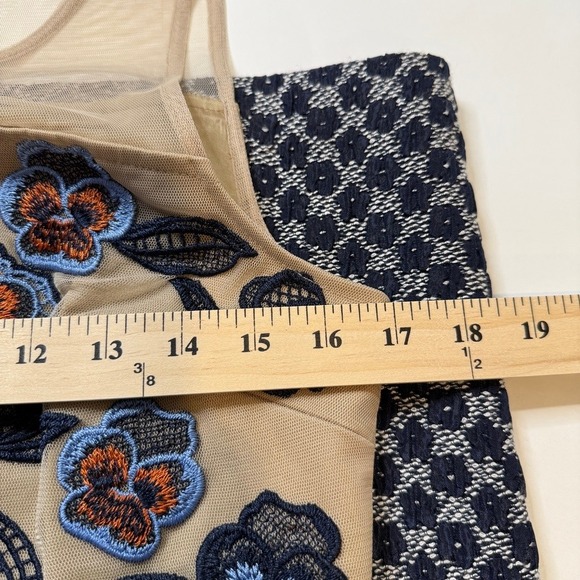 NWT Anthropologie Moulinette Soeurs Loredana Dress Navy 8 - Picture 12 of 13